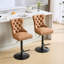 Chaises de jardin en similicuir à hauteur réglable - Design orange élégant, ensemble de 2, style rétro, avec housses, assise de 66 à 84 cm, mousse confortable.
