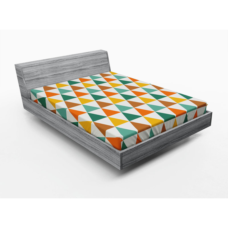 Microfiber Geometric Fitted Sheet, Full Fitted Sheet