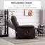 Fauteuil d'appoint inclinable électrique pour personnes âgées, fauteuil d'appoint en tissu avec télécommande, poches latérales-1483571711