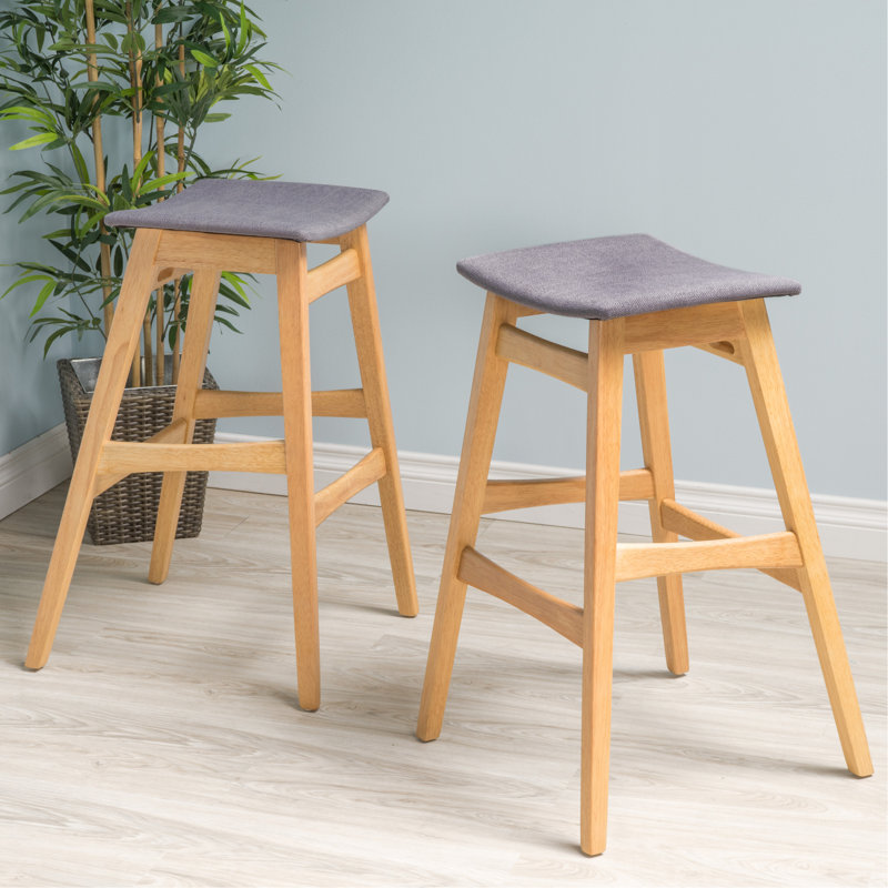 Tabouret de bar, Chêne, Gris foncé