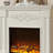White Solid Wood Freestanding Fireplace