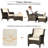 Crase Wicker 5 - Person Patio Conversation Set with Cushions-1161406996
