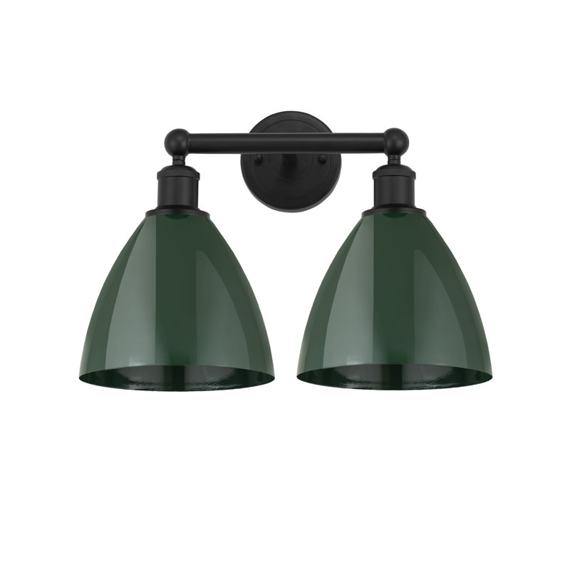 Anjail 2 - Light Dimmable Vanity Light, Matte Black, Green