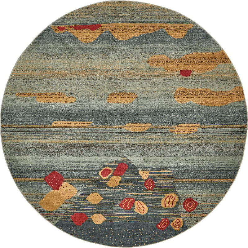 Lela Geometric Indoor Rug, Round 8'