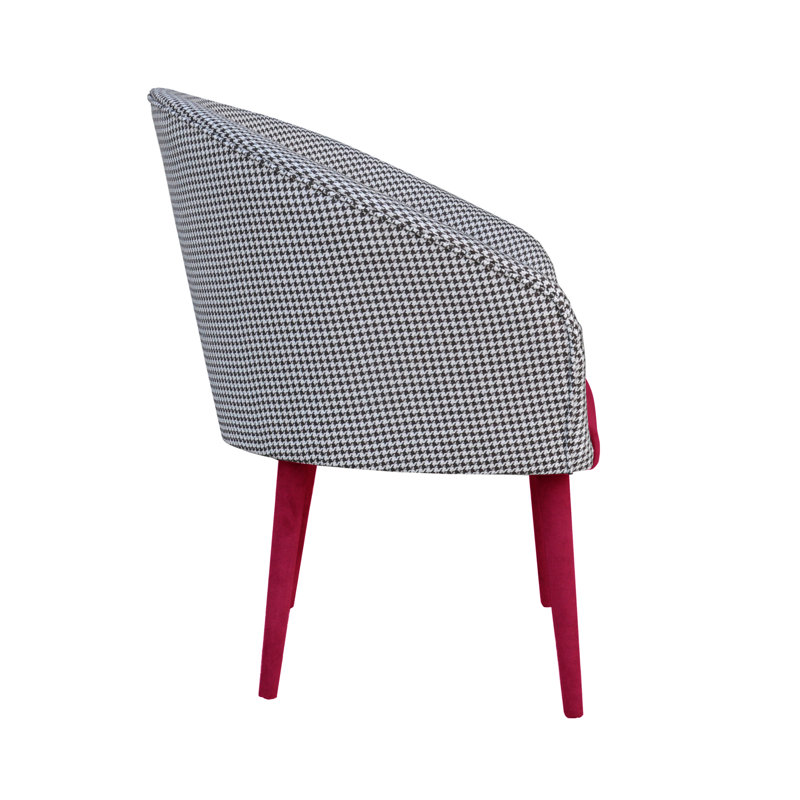 Plum Upholstered Barrel Chair, Pink