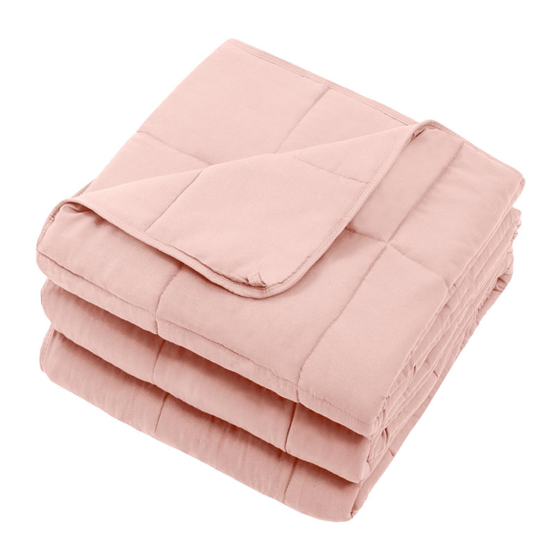 Jeté ultra doux et respirant, Grand lit, 20 lb, Rose