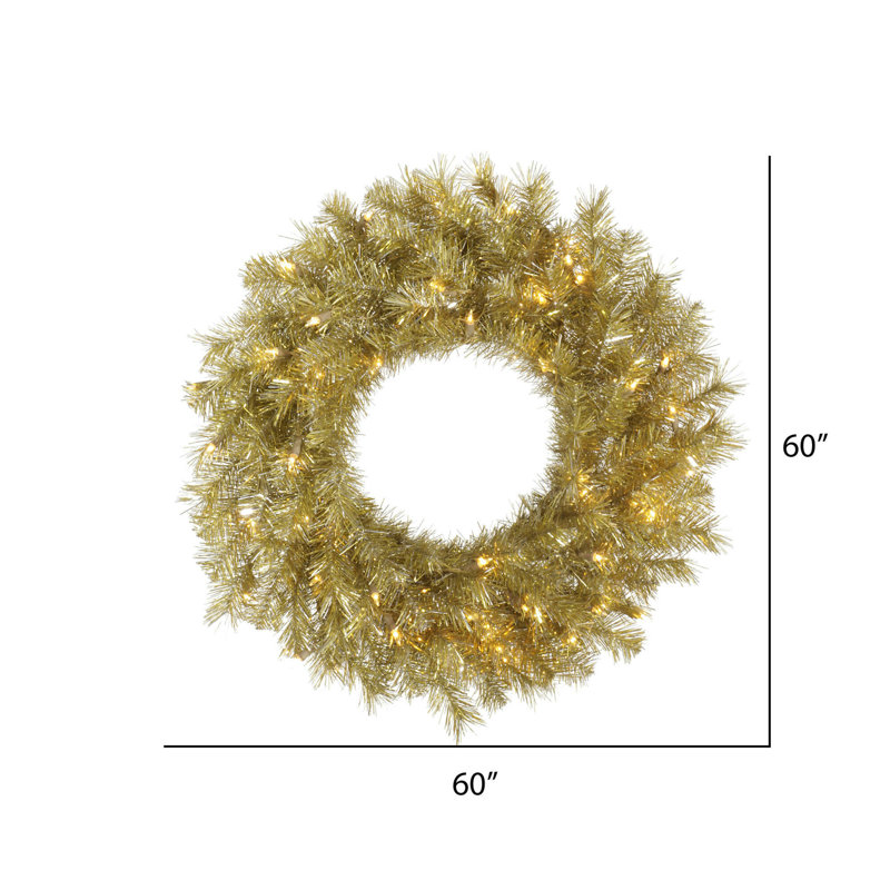 Couronne artificielle Bridger, H 60 po x l 60 po x P 5 po, Mauve, Oui