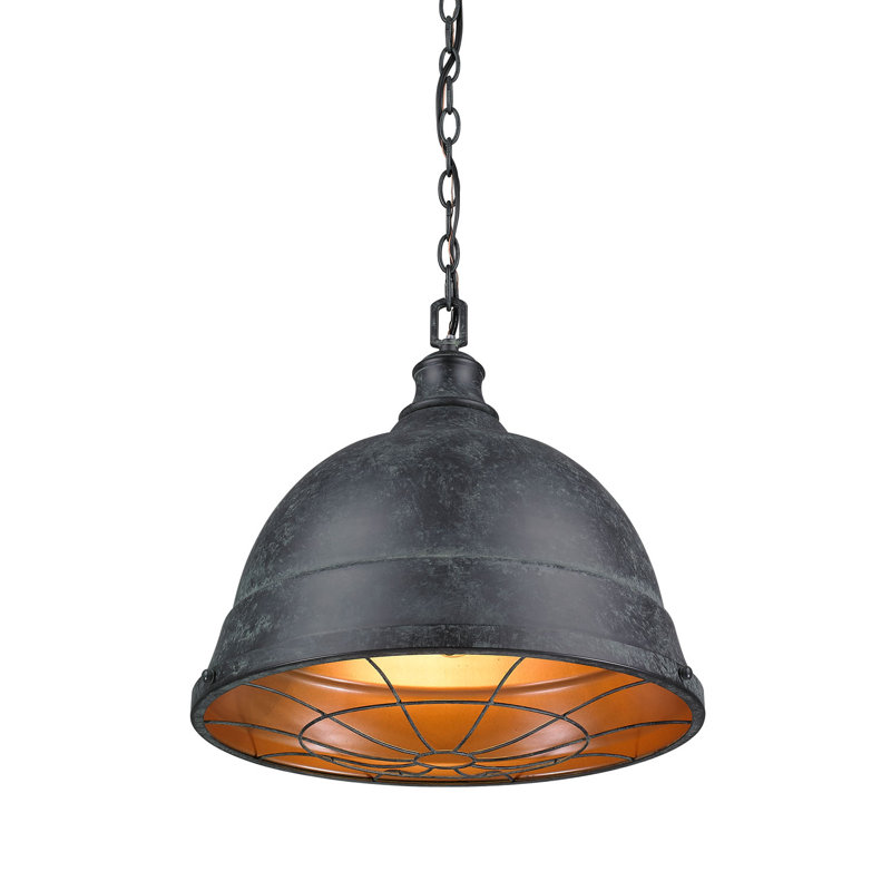Skye 2-Light Shaded Pendant , Black Patina