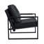 Ensemble de 1 canapé classique en cuir de polyuréthane et structure en métal - Conception ergonomique, un mélange parfait de styles moderne et industriel