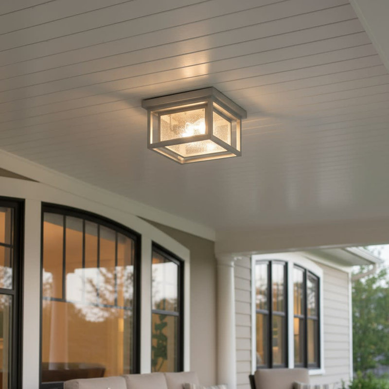 Kirton 2 - Bulb Outdoor Flush Mount, Gray