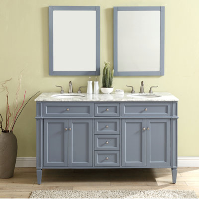 Ensemble de meuble-lavabo double 60 "Rivers