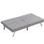 Structure en bois, pieds en acier inoxydable, futon, canapé gris