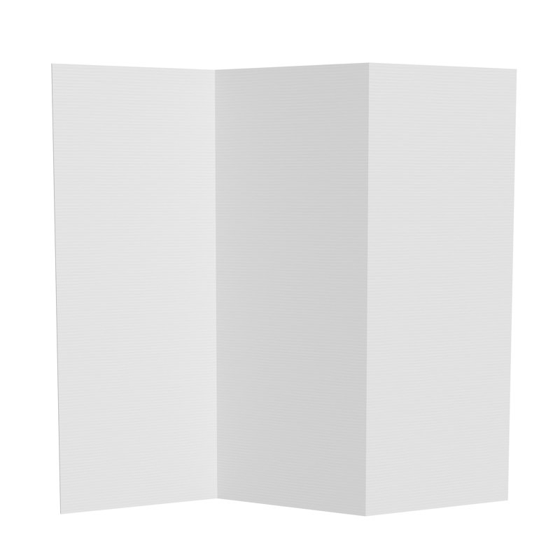 Paravent en carton Kuuda High, 3, Blanc, 3 pi