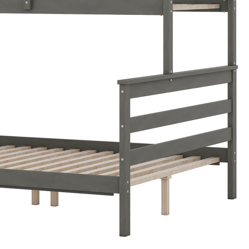 Lit superposé simple au-dessus de grand lit en bois XL