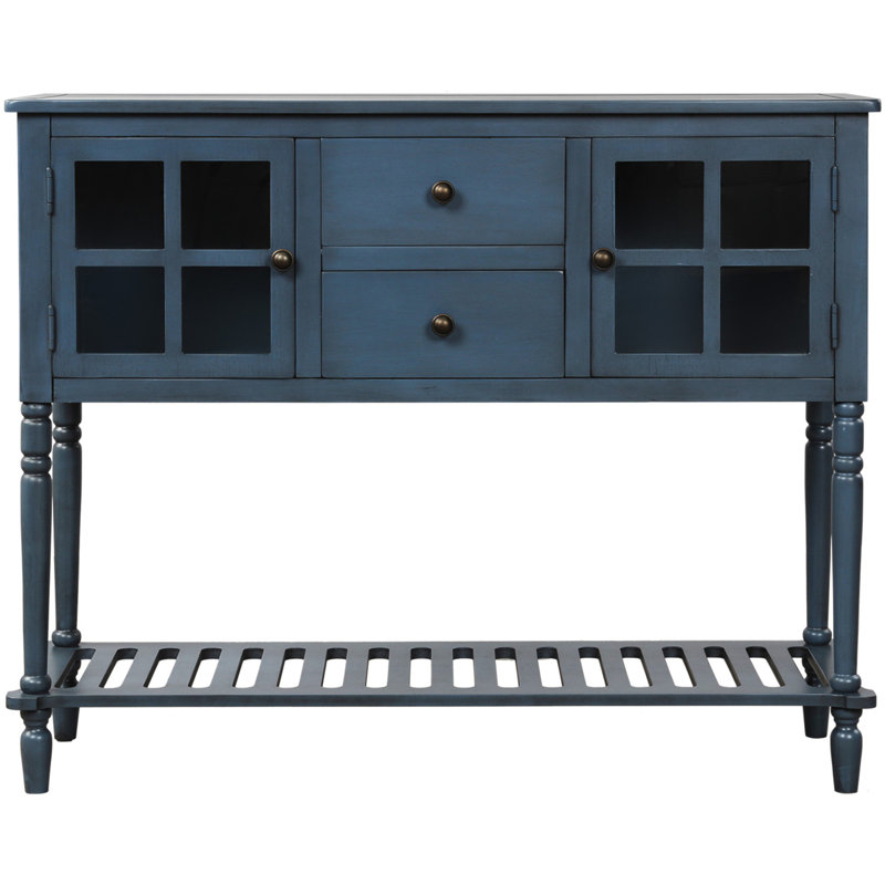 42'' Console Table, Antique Navy