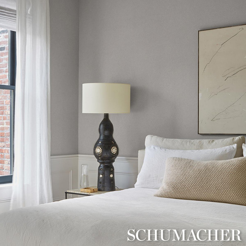 Dunbar Vinyl Wallpaper Roll, Gray