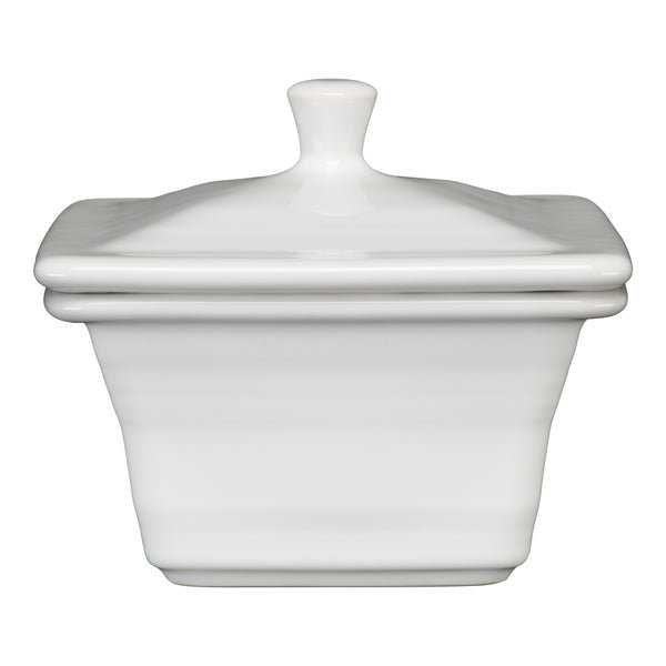 Boîte couverte Fiesta 4 5/8 po x 3 3/4 po, Blanc