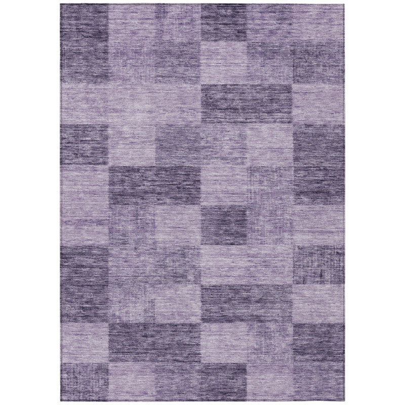 Elise Purple Washable Indoor-Outdoor Rug - , 9' x 12'