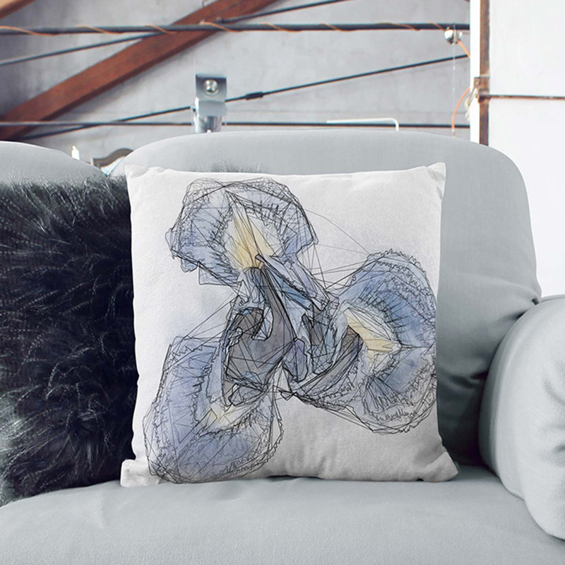 Square Throw Cushion, 40cm H x 40cm W x 15cm D