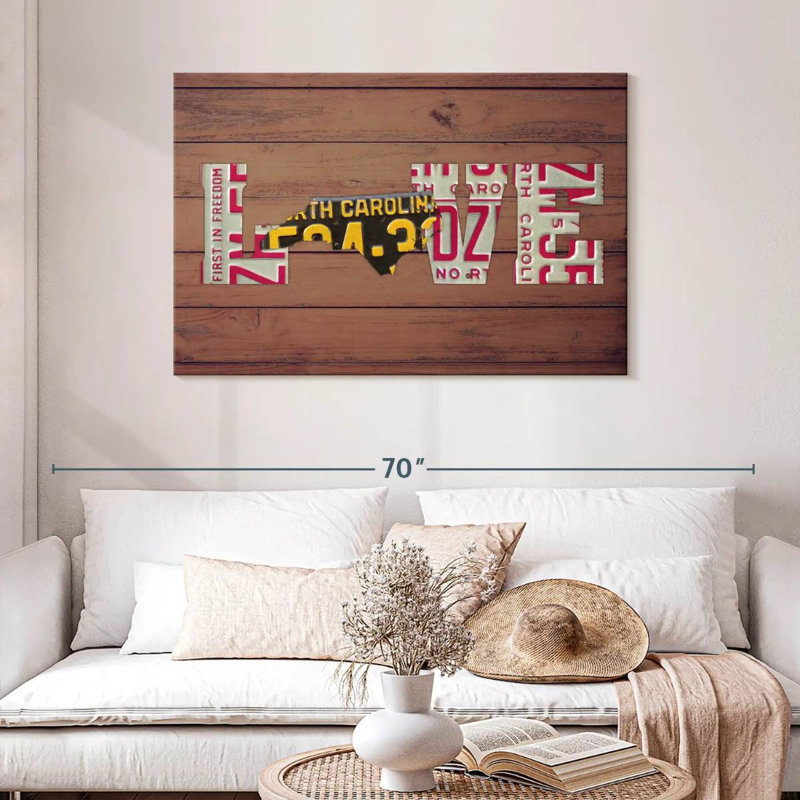 Tergel NC State Love, 30" H x 45" W