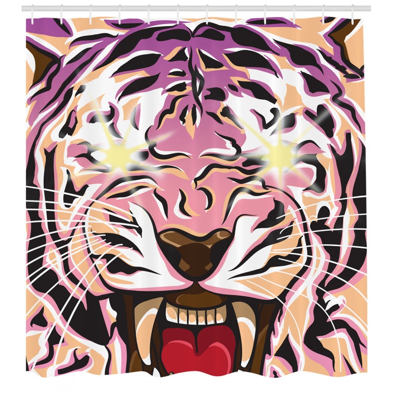 Shower Curtain with Hooks Included, 70" H x 69" W