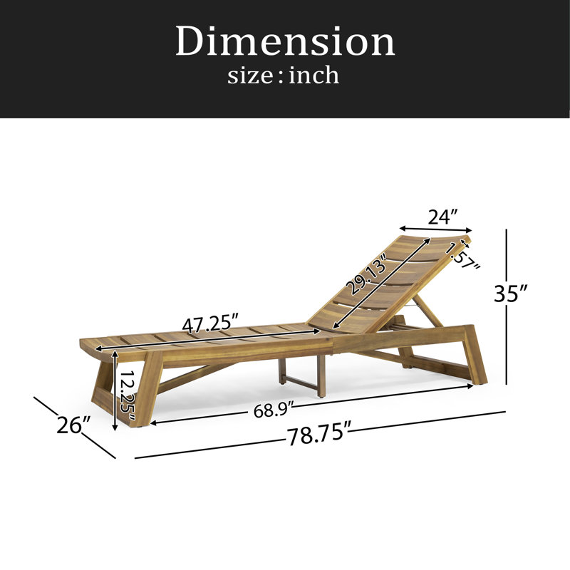 Chaise Lounge( Set Of 2 ), Brown