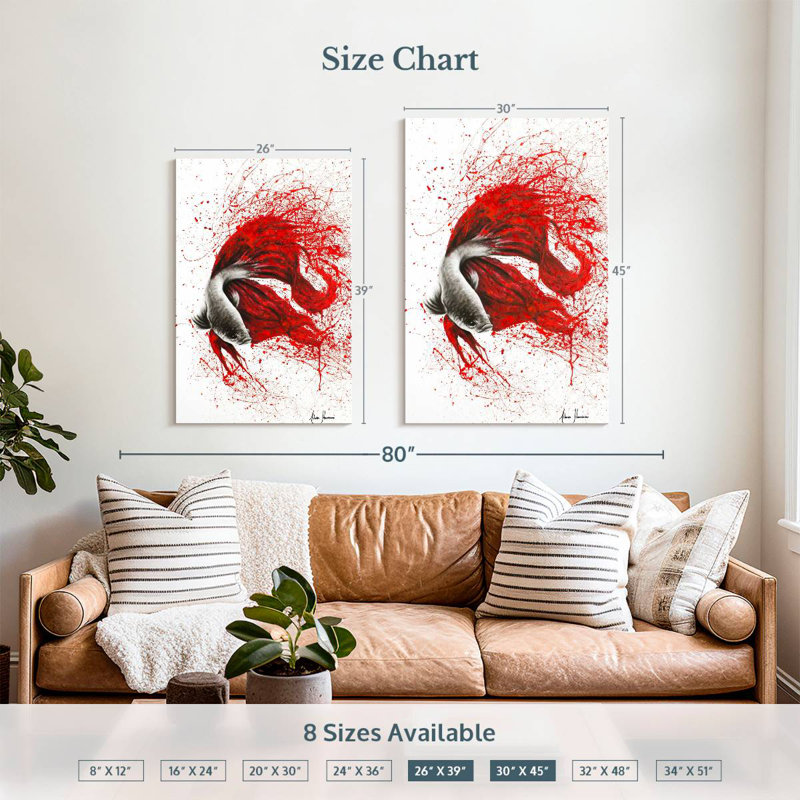 Brampt Fire Dance Fish, 39" H x 26" W