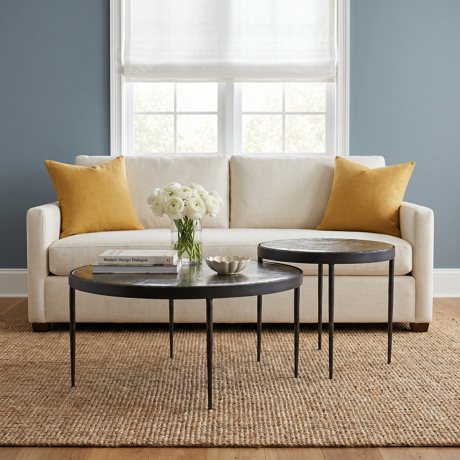 Carmen Nesting Coffee Table, Clear Cast Glass