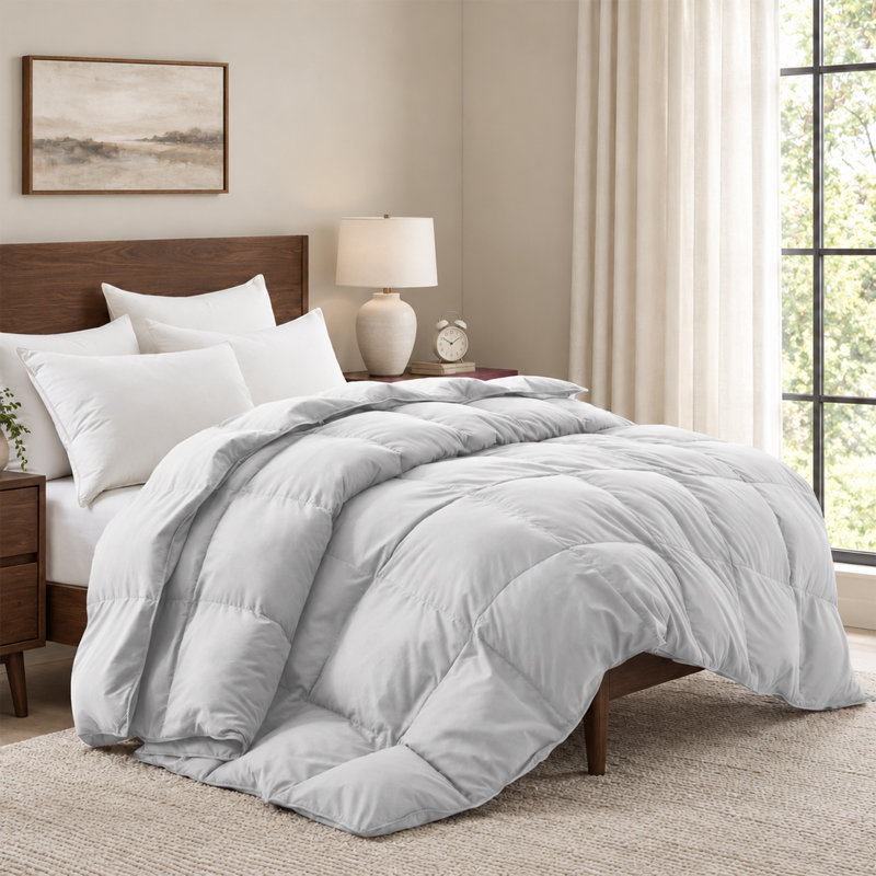  Édredon en fibre de duvet synthétique toutes saisons doux - Insert de couette douillet et moelleux avec pattes de coin pour un ajustement sûr