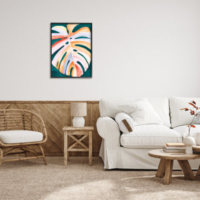 «Tropical Monstera Leaf on Wood» par Jennifer Paxton Parker, peinture