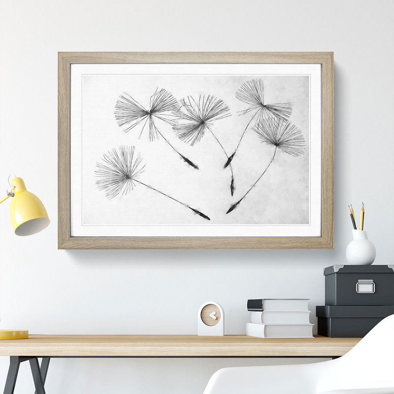 Dandelion Seeds Vol.2 - Framed Print, 27cm H x 36cm W x 2cm D, Oak Framed