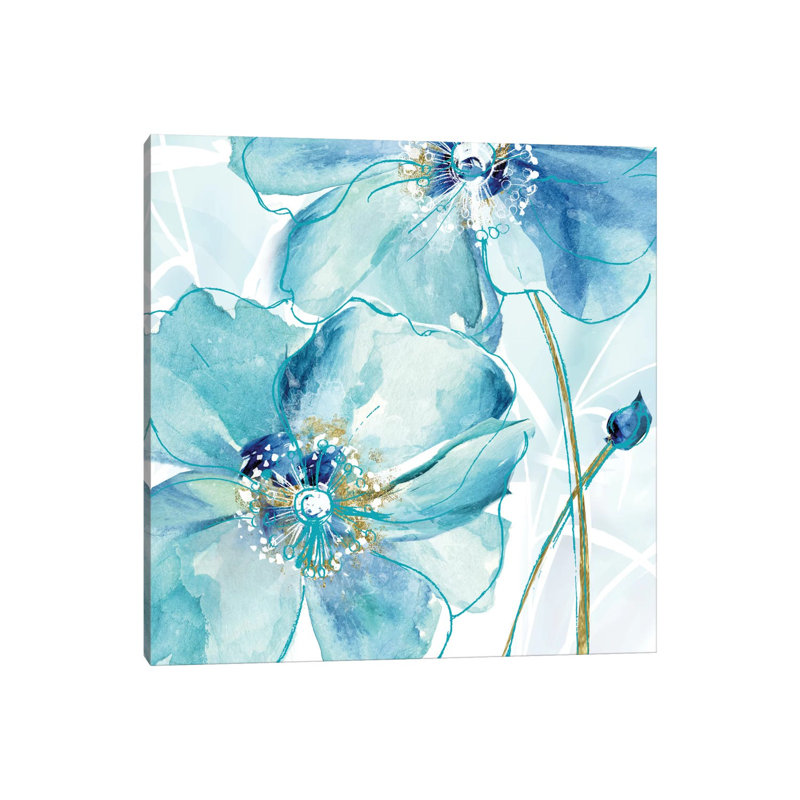 Blue Spring Poppy II by Maria Donovan - Wrapped Canvas Print, 66.04 cm H x 66.04 cm W x 3.175 cm D
