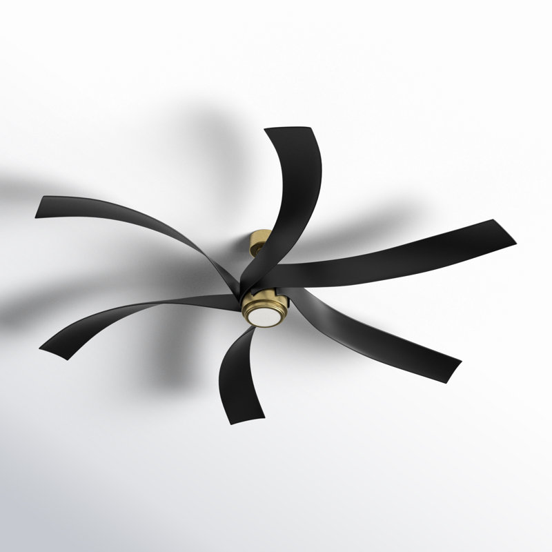 Insigna 72'' Ceiling Fan with LED Lights, Vintage Brass