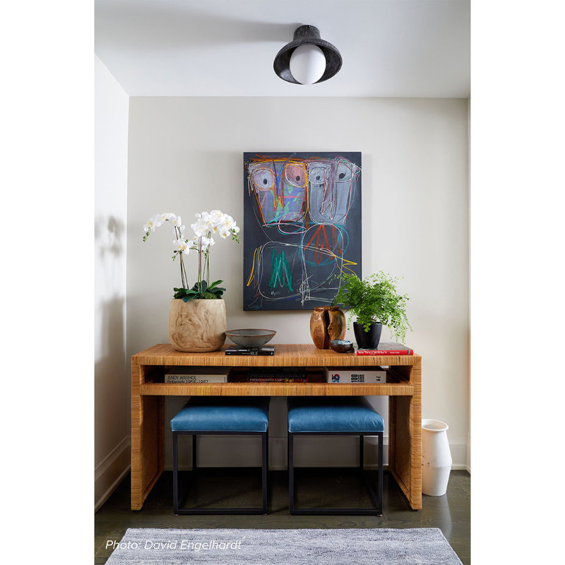Surfside Wood Flush Mount, Ebony