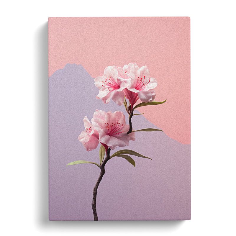 Rhododendron Minimalism - Wrapped Canvas, 60cm H x 40cm W x 3cm D