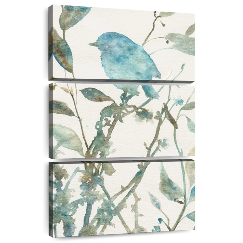 Silhouette d'oiseau bleu sarcelle Brampt II, H 32 po x l 20 po