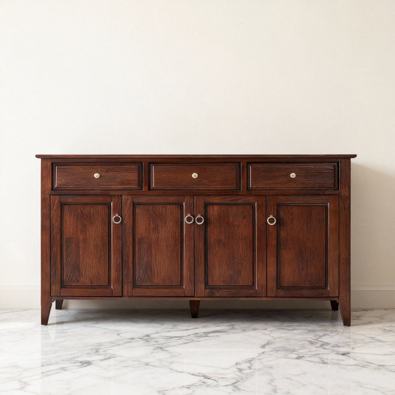 Buffet de rangement en chêne American Country, Brun