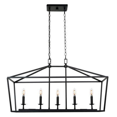 Lustre îlot noir 5 lumières Florentien