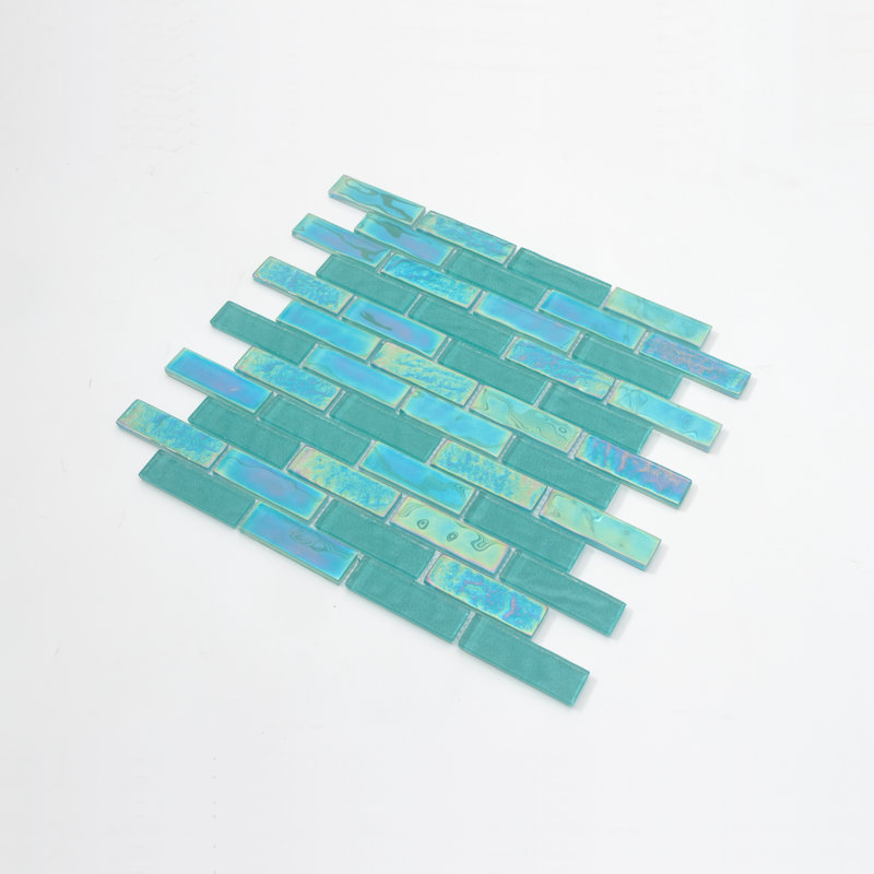 Carrelage mosaïque en verre pour piscine, Marine / vert