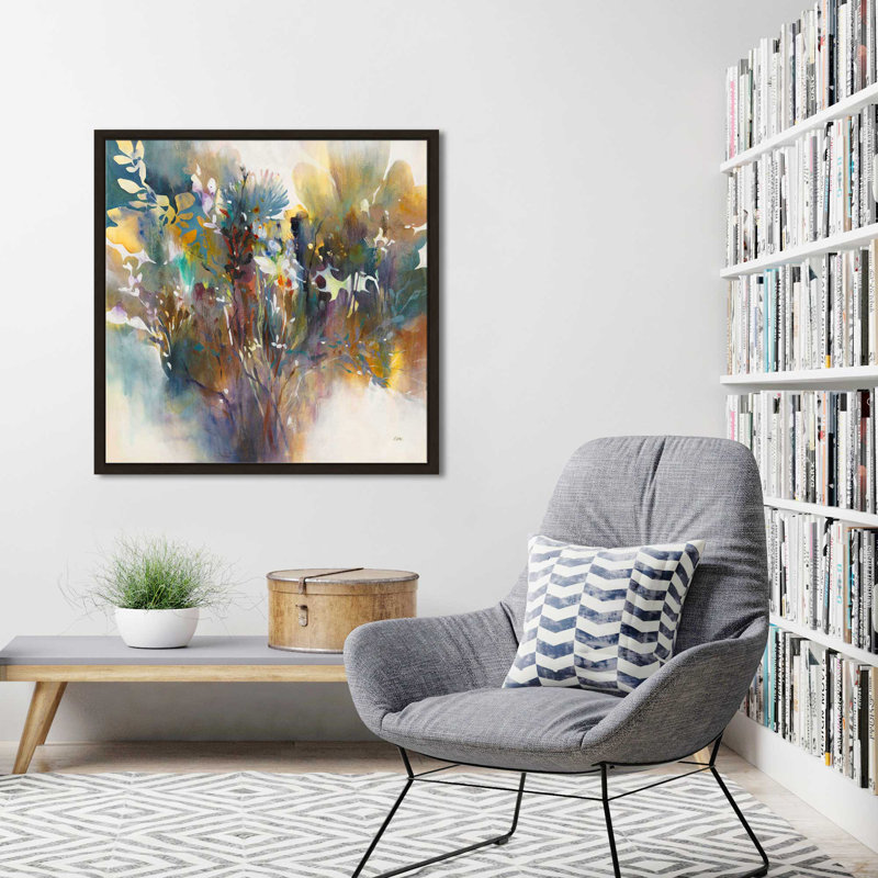 Heartfelt - peinture à cadre flottant, Cadre flottant espresso, H 21,5 po x l 21,5 po x P 2 po
