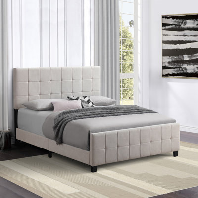 Auerbach Upholstered Queen Panel Bed Dark Grey