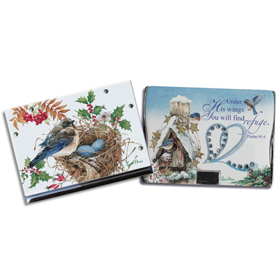 Ensemble de miroirs compacts pour oiseau à neige 2 pièces