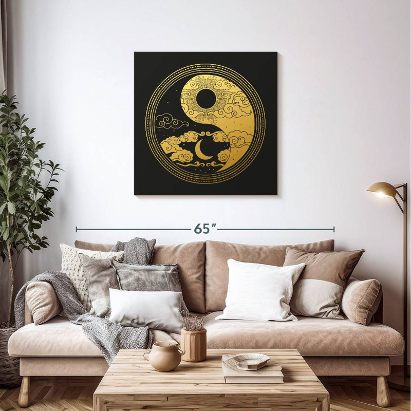 Kerrick oriental Yin Yang, H 36 po x l 36 po