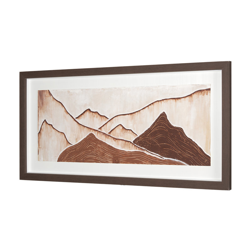 Red Rock Voir une œuvre d'art originale sous verre faite à la main, 27.8" H x 57.8" W, Vue sur Red Rock II