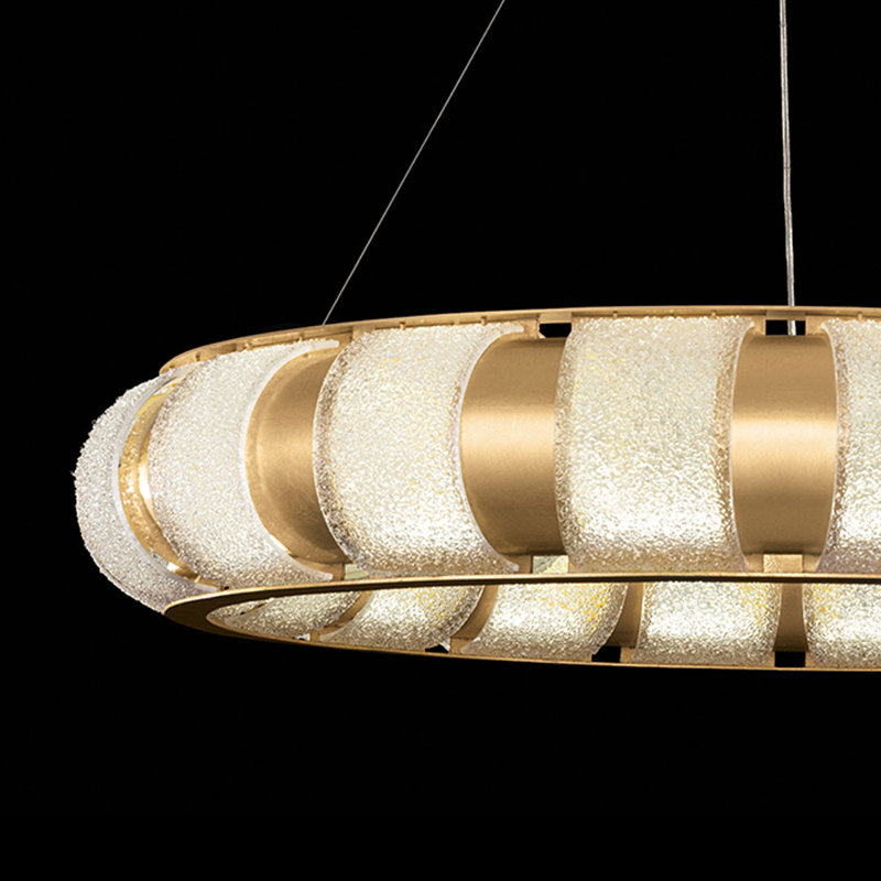Bond 18 - Light LED Unique/Statement Pendant, Gold, Clear
