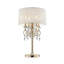 Lampe de table 32,5 "en métal" Aurora "avec finition laiton doré et accents de cristal