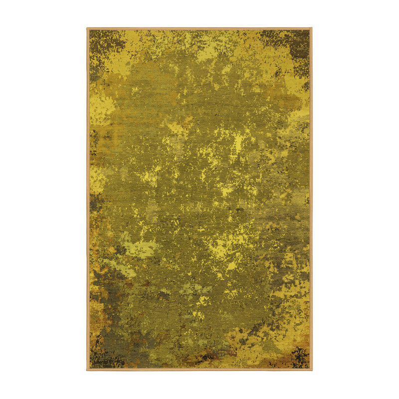 Tapis jaunes modernes Mid-Century 2614