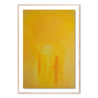 Figures in a Souk Yellow Framed Print
