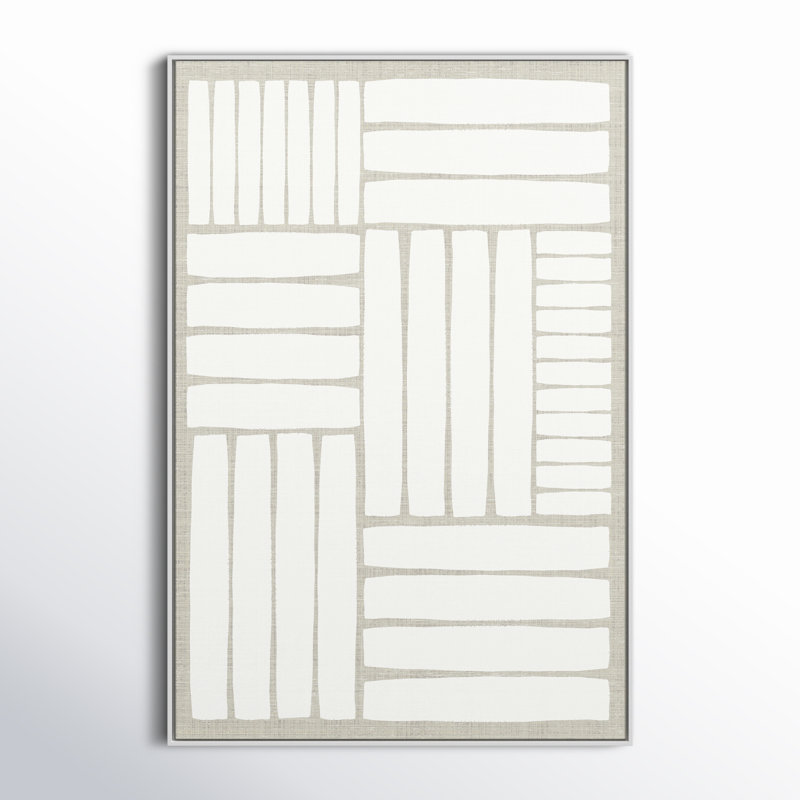 Capell Free Rhythm - Cadre flottant, peinture sur toile, H 61,5 po x l 41,5 po x P 2 po, Toile avec cadre blanc