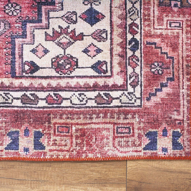 Premium Machine Washable Carpet, 4.6 x 6.2 Feet, 100% Polyester, 1850 g/m² | Pile Height: 0.2 Inches | Eco-Friendly Recycled Poly Cotton Underside | Perfect for Living Room, Bedroom, and High-Traffic Areas